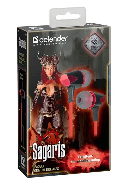 Гарнитура Defender Sagaris black-red