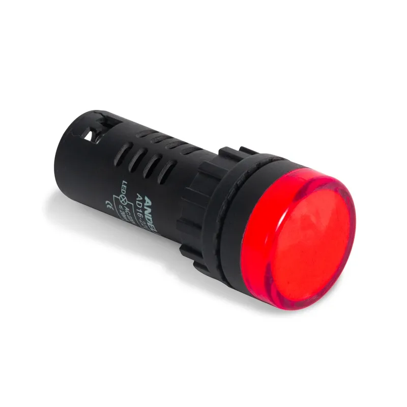 Лампа светодиодная универсальная ANDELI AD16-22D 220V AC/DC (красная)