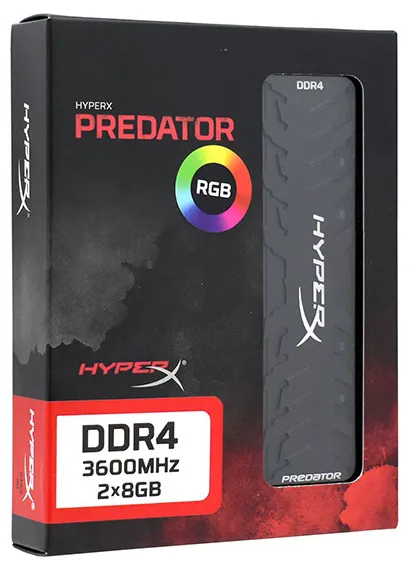 Оперативная память 16 GB kit Kingston HyperX Predator RGB HX436C17PB4AK2/16