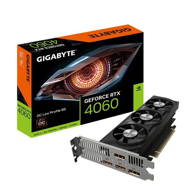 Видеокарта 8Gb Gigabyte RTX4060 OC Low Profile 8G GV-N4060OC-8GL