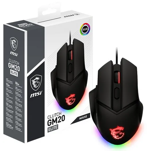 Компьютерная мышь MSI Clutch GM20 Elite Gaming Black-RGB