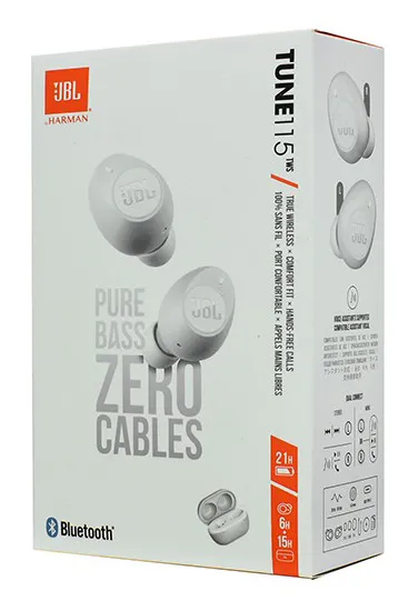 Bluetooth Гарнитура JBL (by harman) Tune 115TWS white