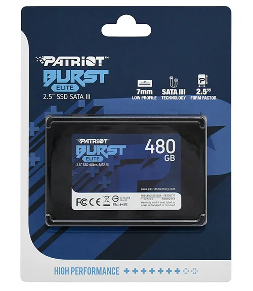 SSD накопитель 480 GB Patriot Burst Elite PBE480GS25SSDR