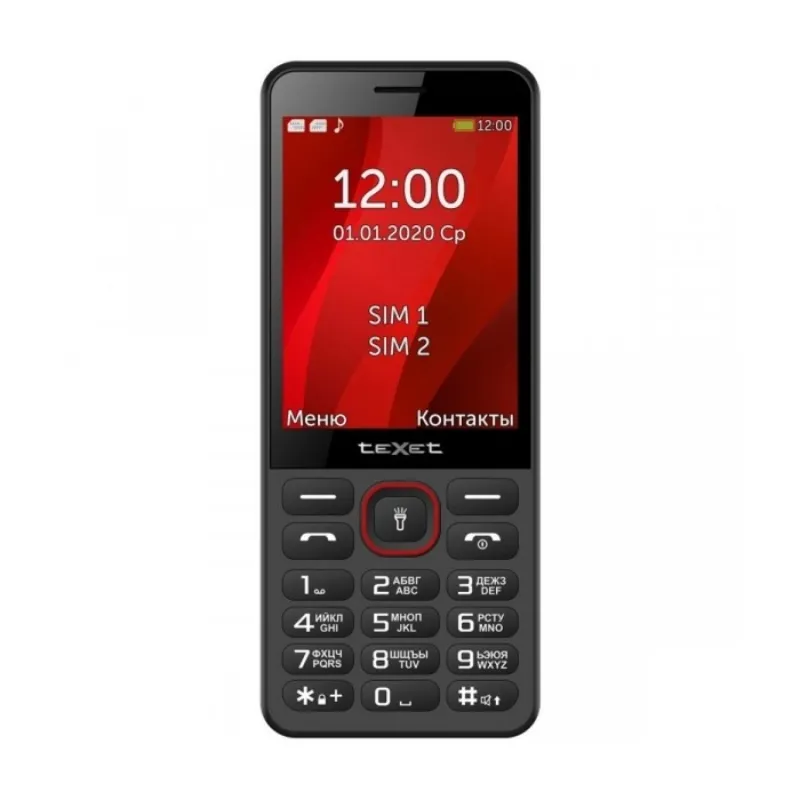 Мобильный телефон Texet TM-309 черно красный