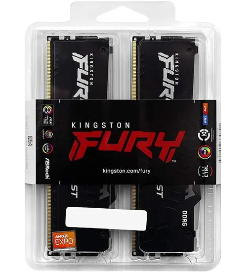 Оперативная память 32 GB kit Kingston Fury Beast RGB (AMD) KF560C30BBEAK2-32