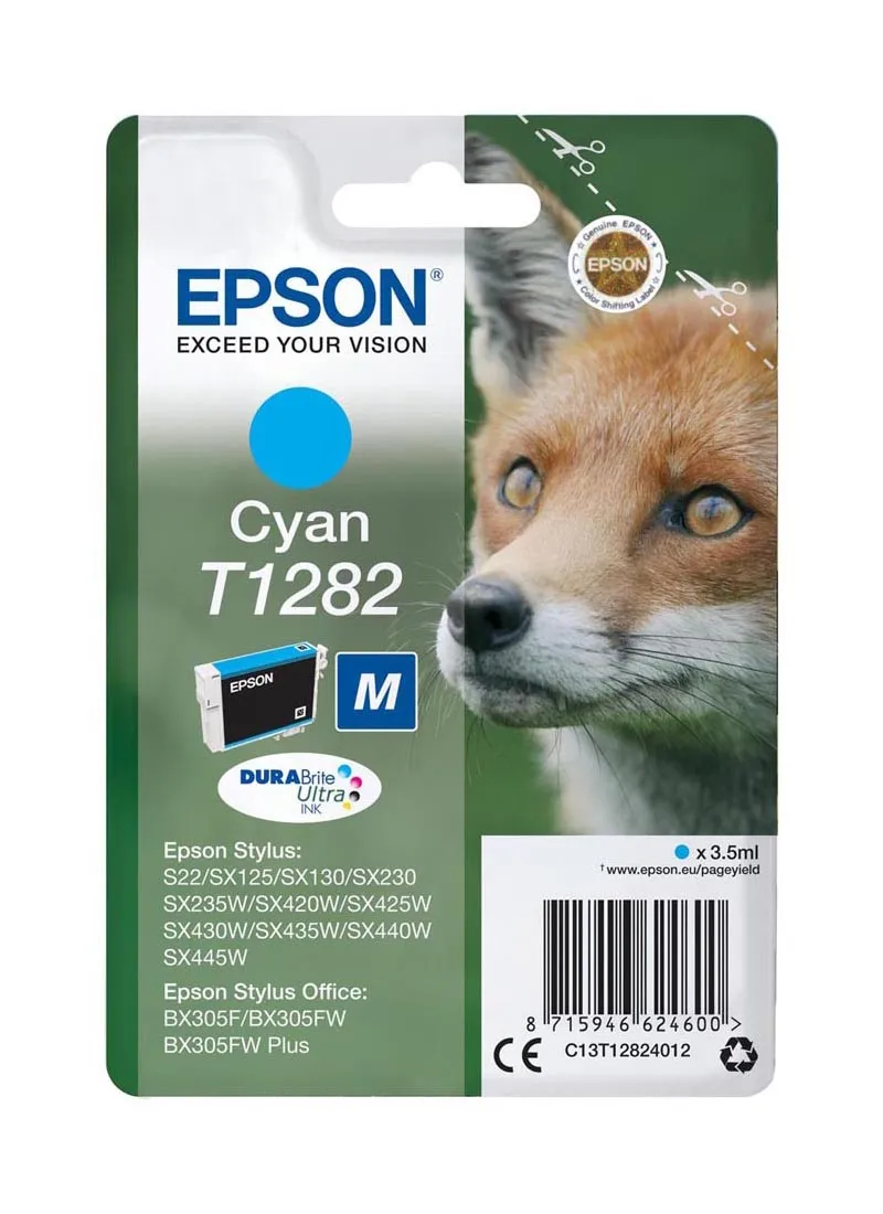 Картридж струйный Epson C13T12824012 Cyan