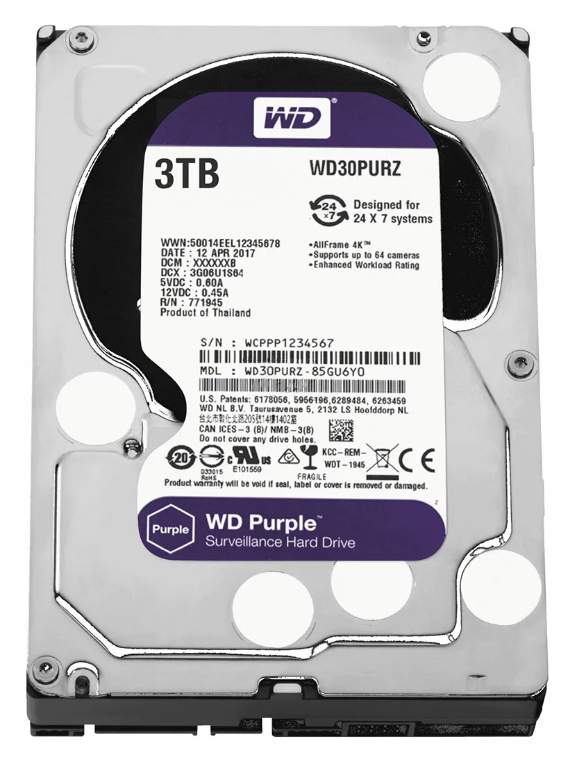 Жёсткий диск 3TB WD Purple WD30PURZ