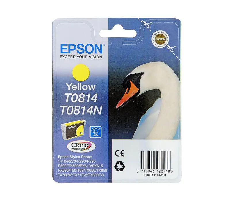 Картридж Epson C13T11144A10 желтый