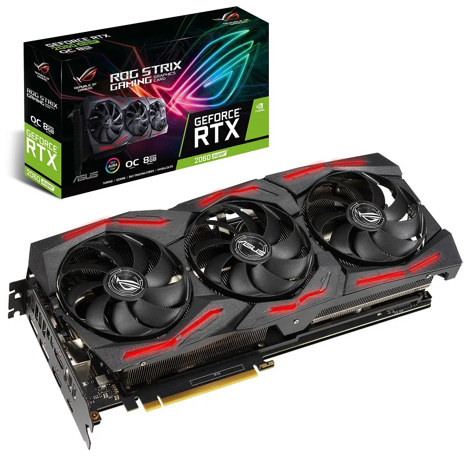 Видеокарта Asus GeForce RTX 2060 SUPER EVO OC Edition ROG-STRIX-RTX2060S-O8G-EVO-GAMING