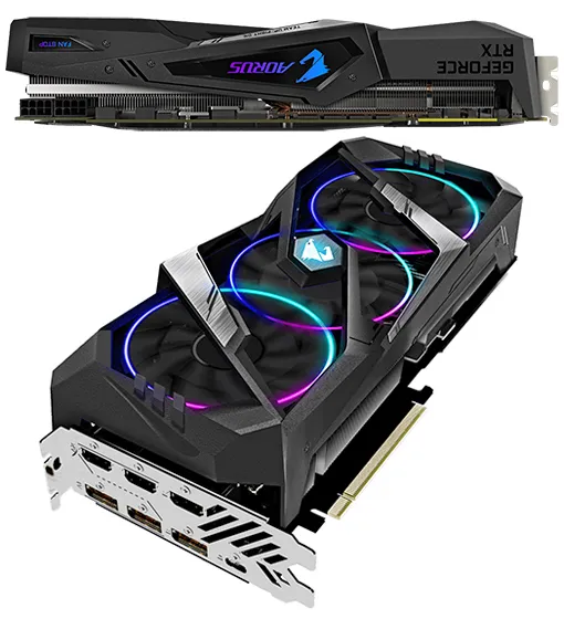 Видеокарта 8 GB Gigabyte RTX 2070 SUPER [GV-N207SAORUS-8GC]