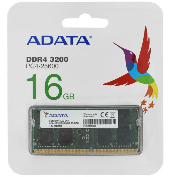 Оперативная память для ноутбука 16 GB ADATA AD4S320016G22-RGN