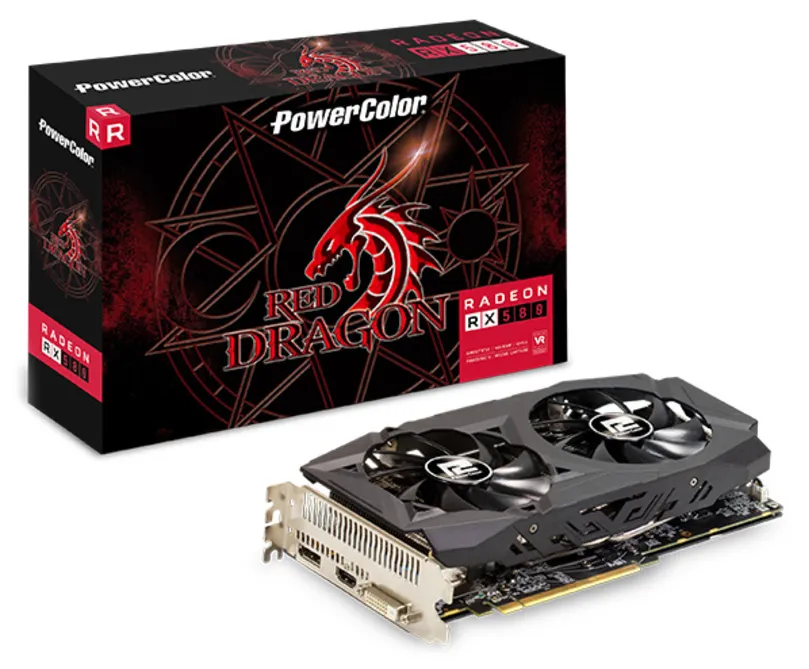 Видеокарта 8GB PowerColor Red Dragon AXRX 580 8GBD5-DHD/OC