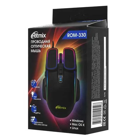 Компьютерная мышь Ritmix ROM-330 black