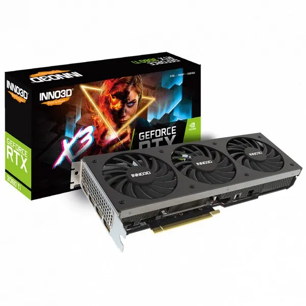 Видеокарта 8Gb Inno3D RTX3060 Ti N306T3-086XX-1820VA45