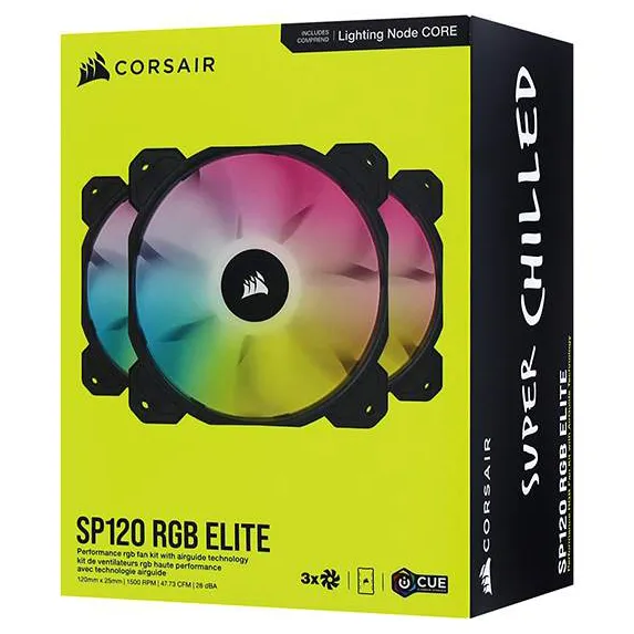 Комплект кулеров для корпуса Corsair iCUE SP120 RGB Elite CO-9050109-WW