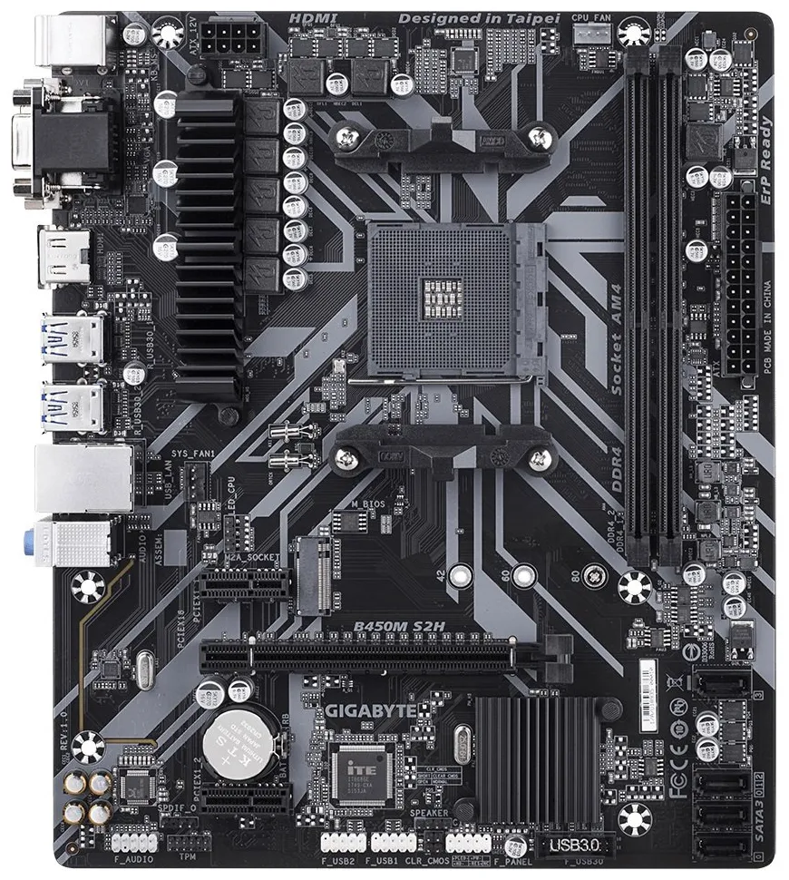 Материнская плата Gigabyte B450M S2H