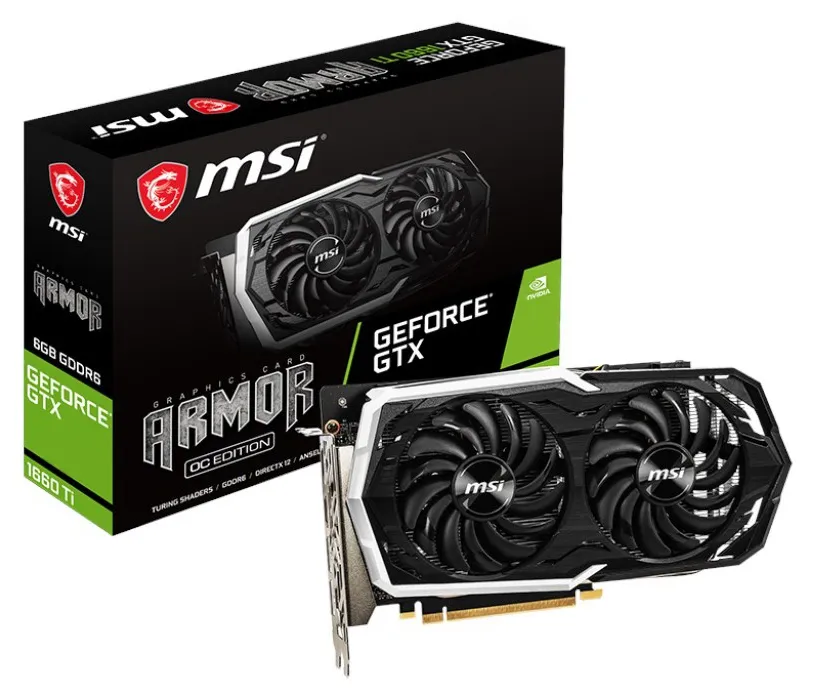 Видеокарта 6Gb MSI GTX 1660 Ti ARMOR OC