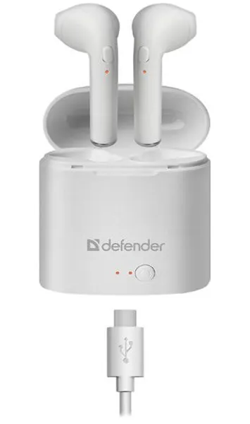 Bluetooth Гарнитура Defender Twins 630 white 63630