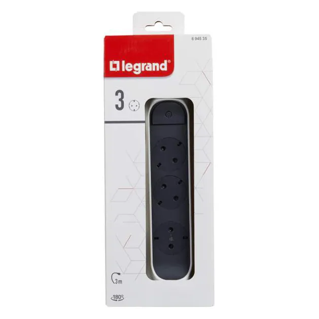 Сетевой фильтр Legrand Премиум 3x2К+З 3м