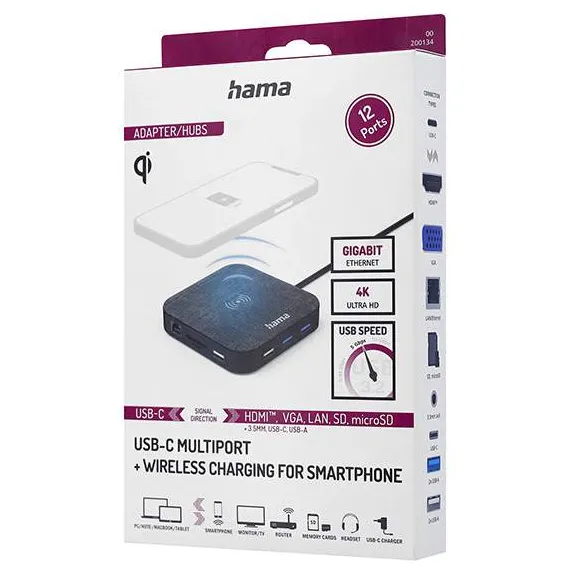 USB Hub 12 port Hama 00200134 black