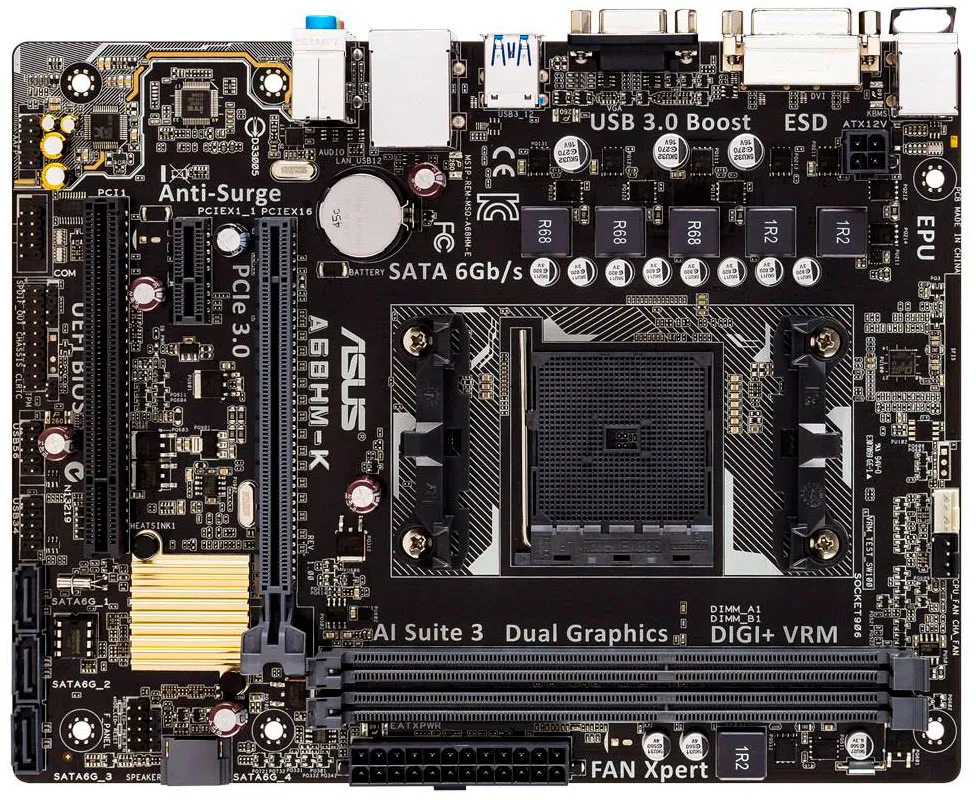 Материнская плата AMD A68H A68HM-K