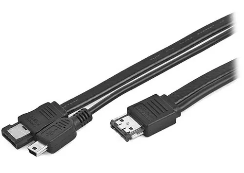 Кабель eSATA to eSATA/miniUSB, Gembird CC-ESATAP-ESATA-USB5P-1M