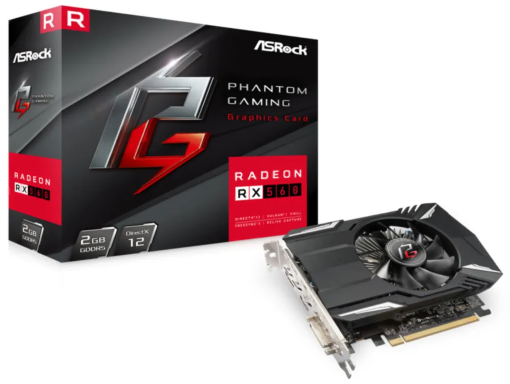 Видеокарта 2 Gb ASRock PHANTOM GAMING RADEON RX560