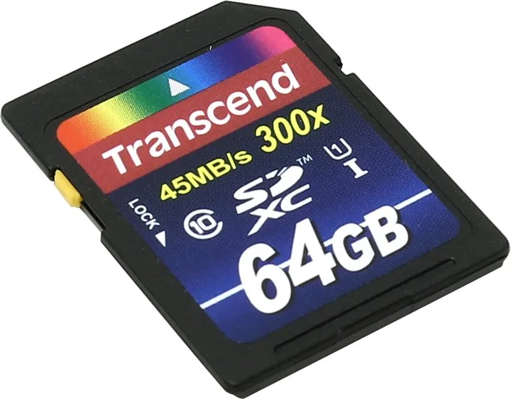 Карта памяти SD 64GB Transcend TS64GSDU1