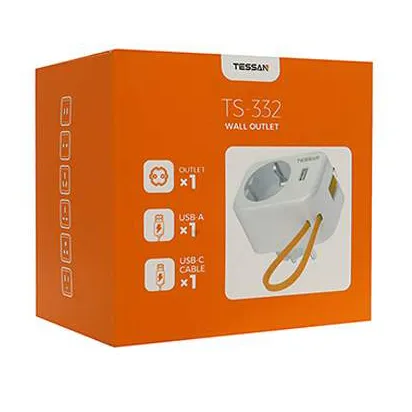 Сетевой фильтр + зарядка Tessan TS-332