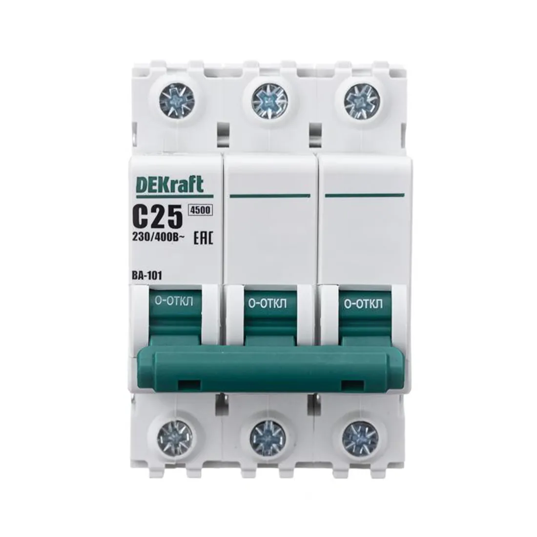 Автоматический выключатель DEKraft 11080DEK ВА101 3Р C 25A 4,5кА