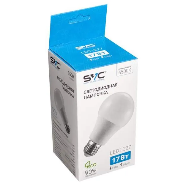 LED Лампа SVC LED A70-17W-E27-6500K