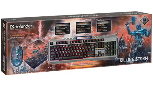 Комплект для компьютера USB Defender Killing Storm MKP-013L