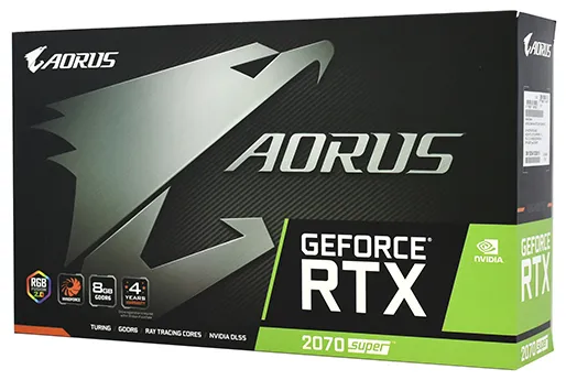Видеокарта 8 GB Gigabyte RTX 2070 SUPER [GV-N207SAORUS-8GC]