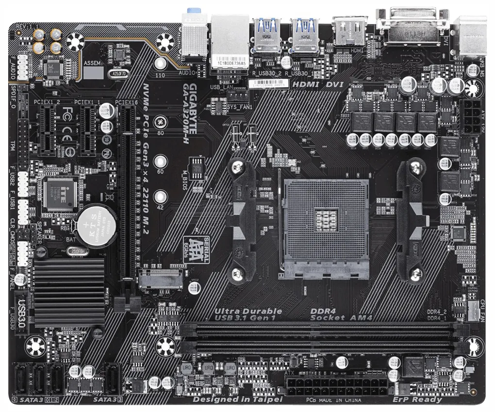 Материнская плата Gigabyte GA-A320M-H