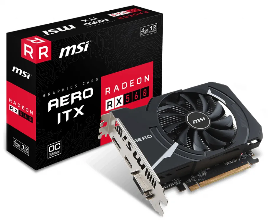 Видеокарта 4Gb MSI Radeon RX 560 AERO ITX OC