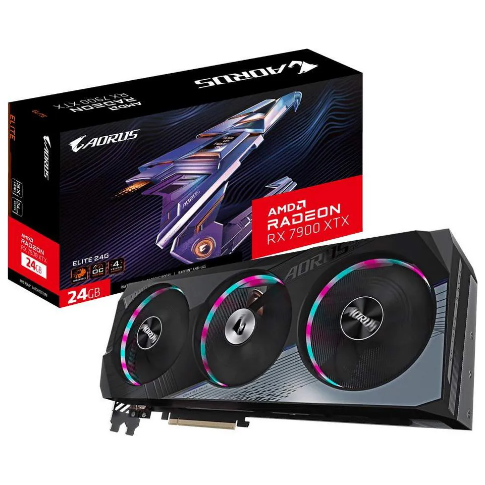 Видеокарта 24Gb GIGABYTE RX 7900 XTX AORUS ELITE 24G GV-R79XTXAORUS E-24GD