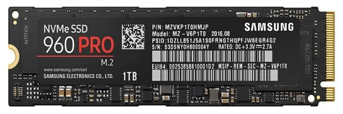 SSD накопитель 1 TB Samsung 960 PRO MZ-V6P1T0BW