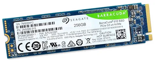 SSD накопитель 256 GB Seagate BarraCuda 510 ZP256CM30041 M.2 PCIe