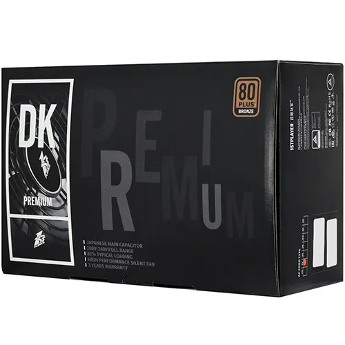 Power supply ATX 1st Player DK PREMIUM (PS-700AX), 700W, Japanese Capacitor,Full voltage,80+ Bronze