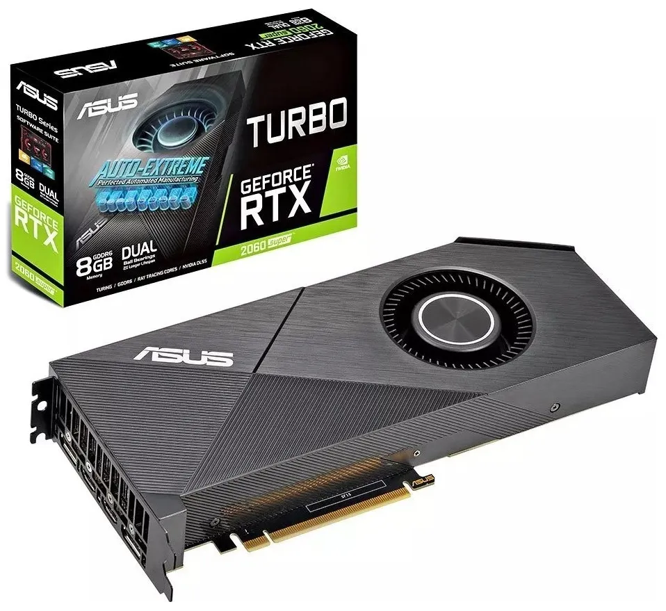 Видеокарта 8Gb ASUS RTX 2060 SUPER TURBO EVO TURBO-RTX2060S-8G-EVO