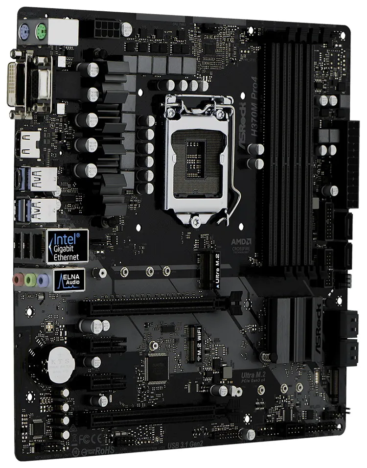 Материнская плата ASRock H370M PRO4 90-MXB750-A0UAYZ
