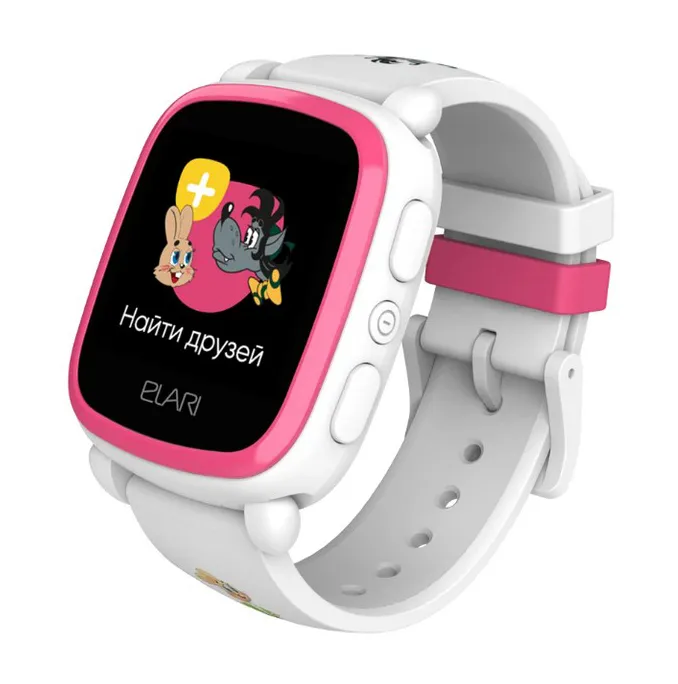 Смарт часы Elari Kidphone Ну погоди Белый