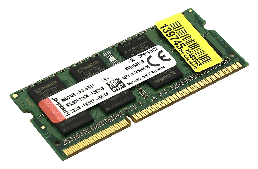 Оперативная память 8 GB Kingston KVR16S11/8