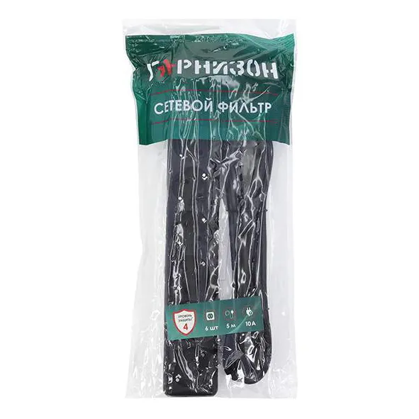 Сетевой фильтр Гарнизон 5м ECL-6-B-5 black