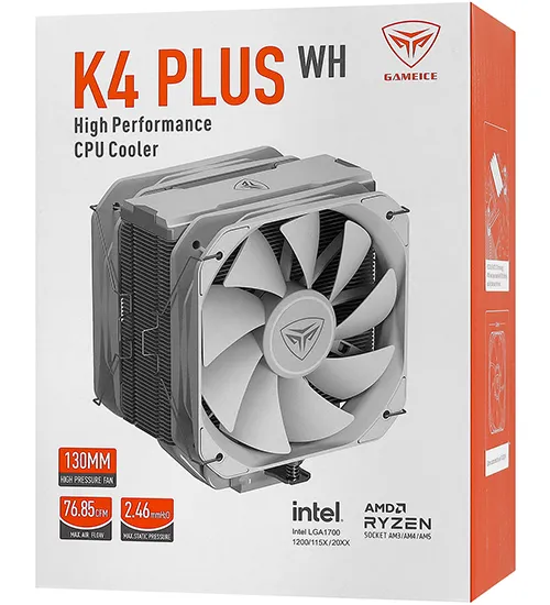 Кулер для процессора PCCooler K4 PLUS WH white