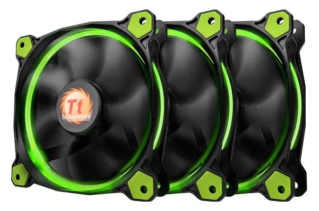 Кулер для корпуса Thermaltake Riing 12 LED Radiator Fan Green 3 Pack CL-F055-PL12GR-A