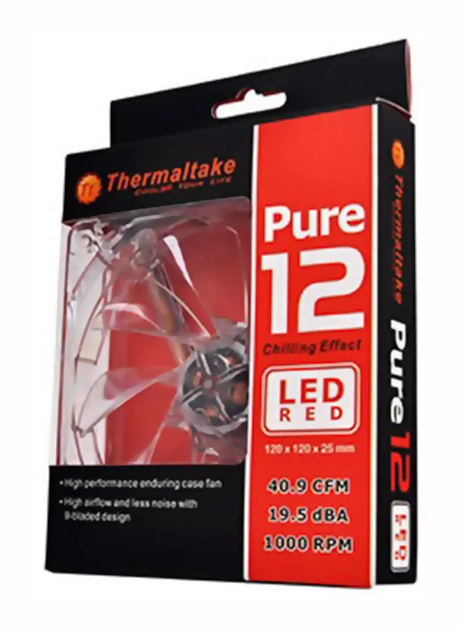 Кулер для кейса Thermaltake Pure 12 LED DC Fan Red CL-F019-PL12RE-A