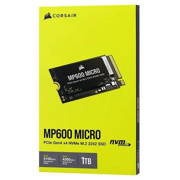 SSD накопитель 1 TB Corsair MP600 Micro CSSD-F1000GBMP600MCR