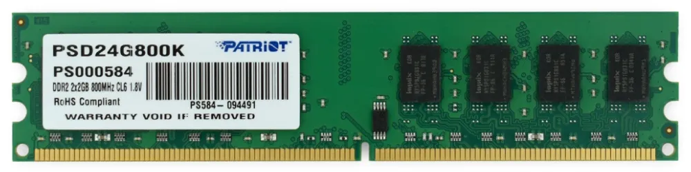 Оперативная память 4 GB kit Patriot PSD24G800K
