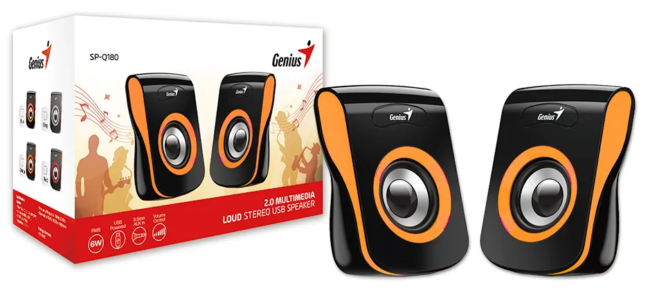 Колонки Genius SP-Q180 Оранжевые